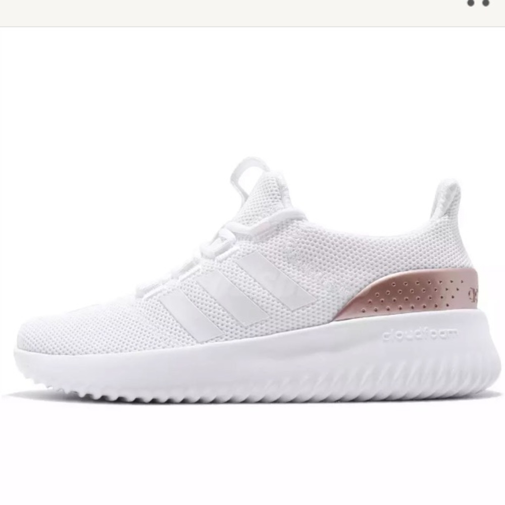 Adidas Cloudfoam Ultimate white and rose gold